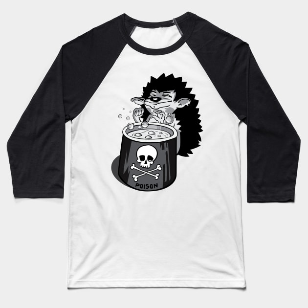 hedgehog cooks poison Baseball T-Shirt by Shvetsov